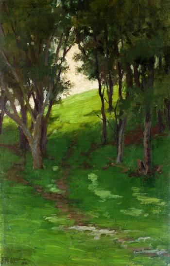John Gamble "Springtime" 12 x 8 inches, oil on board. Available